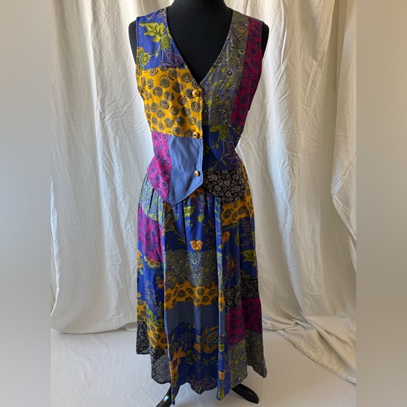 Carole Little Multicolor Patchwork Style Co-ord Set - Picture 1 of 7